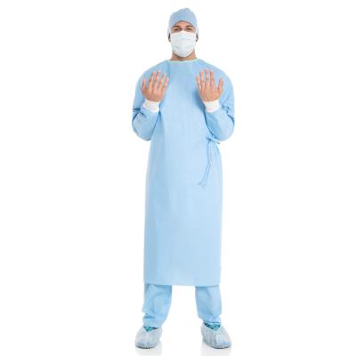 China Wrist Elastic Cheap Disposable Medical Isolation Surgical Gown for sale