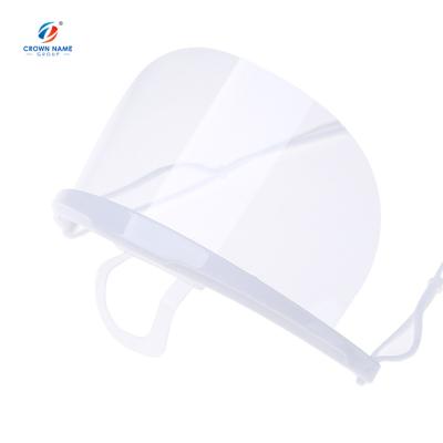 China Custom Made Durable Hot Selling Reusable Plastic Anti-saliva Fog Food Hygiene Reusable Plastic Clear Face Mask for sale