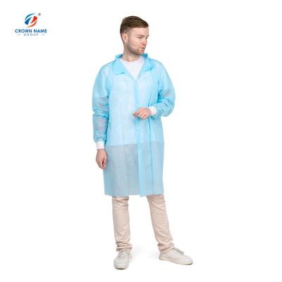 China Hoods or Collar+ Long Sleeves with Boots or Without or Customized Hot Sale Disposable Lab Coat Disposable Jacket for sale