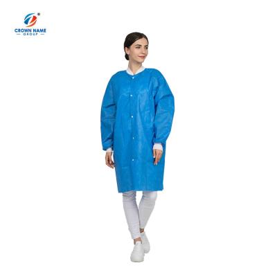 China Hoods or Collar+ Long Sleeves with Boots or Without or Customized Labtoratory Nonwoven Coat Polypropylene Disposable Lab Coats for sale