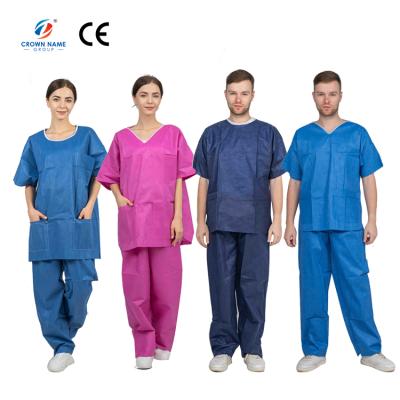 China Unisex Waterproof Performance Disposable Nurse Surgical Gown Scrub Suit for sale