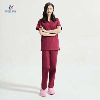 China Fashionable Reusable Hospital Nurse Scrub Suit Hospital Uniform Set for sale