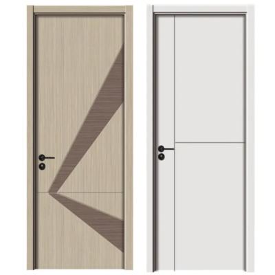 China Quality Bedroom Room MDF Doors Simple Design Waterproof Modern Interior Solid Wood Door for sale