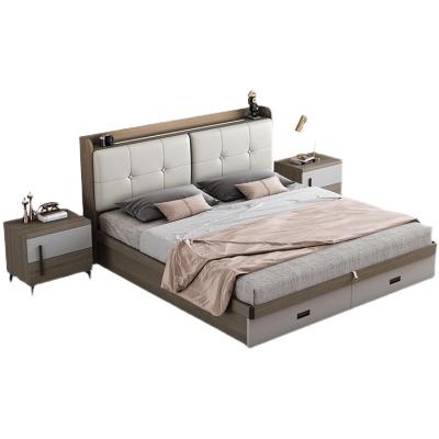 China Convertible Modern Luxury Industrial Tube Bed Full Size Italian Frame Led With Storahe for sale