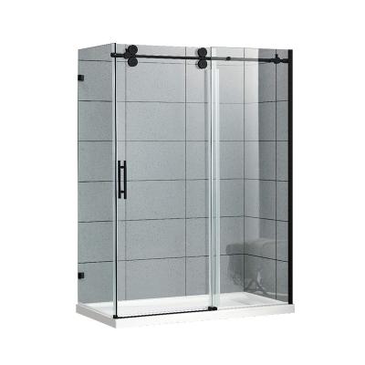 China Hotel Modern Luxury Interior Square Shower Design Aluminum Glass Door for sale