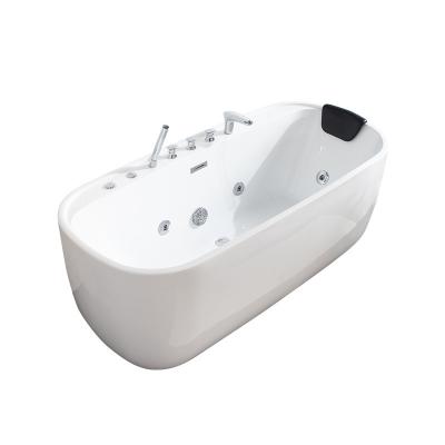 China Sustainable New Design Bathroom Acrylic Free Deep Soaking Tub Color Bathtubs Indoor Bathtub Small for sale