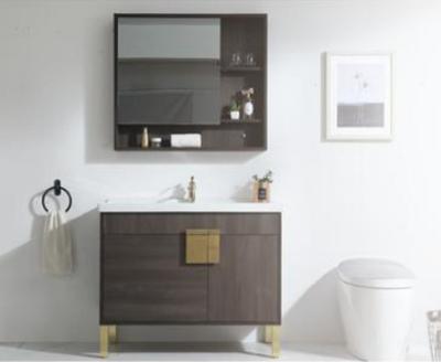 China Modern Practical Solid Wood Bathroom Cabinet Modern Freestanding Bathroom Cabinets for sale