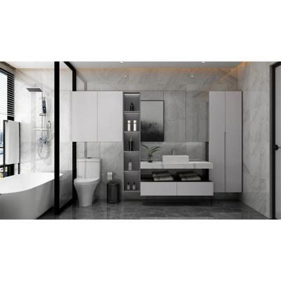 China Hot Sale Modern Luxury High Quality Waterproof Storage Bathroom Modular Bathroom Cabinet Modern Cabinet for sale