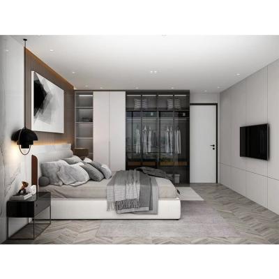 China Exoand Modern Design Modern Design Universal Customizable Wooden Cabinets Modern Melamine Wardrobe for sale