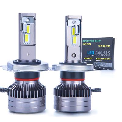 China Canbus GPNE led super power car led light model O3 H4 H7 H1 H11 9005 55w 12000lm LED headlights for sale