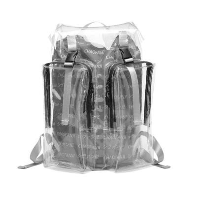 China Waterproof Clear Backpacks Multi-Pockets See Transparent Backpack Duffel Bag for sale