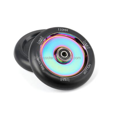 China LMT05 wheels pro hot sale stregth 110mm extreme scooter wheels pro pu wheels with cnc metal core 110*24mm for sale