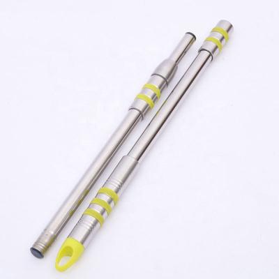 China High End Customized Household Tools Guangdong Factory Aluminum Snap Broom Handle / Broom Handle Polished Aluminum Telescopic Pole For Flooring Wiper for sale