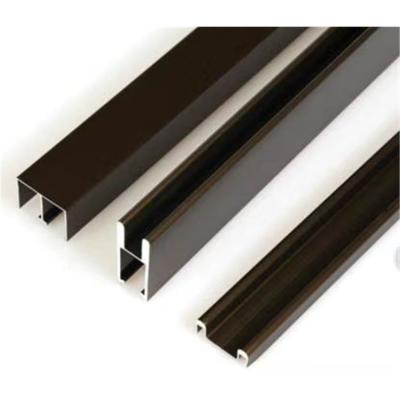 China Decorations Foshan Factory Aluminum Customization Aluminum Showcase Sliding Hardware Track Assembly Upper And Bottom Track for sale