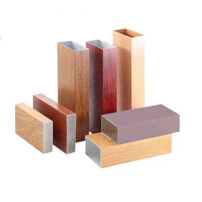 China Decorations Head Wood High Quality Wood Finish Factory Grain Aluminum Profiles for sale