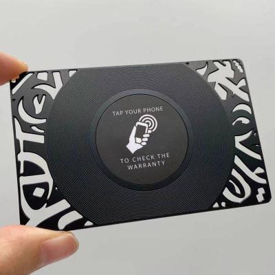 China Custom Waterproof / Waterproof Contactless High Quality Name RFID Digital Business Metal NFC Smart Blank Card for sale