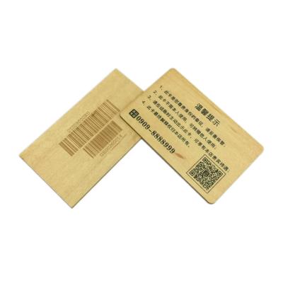 China Environmental Friendly CR80 Wood 13.56mhz RFID Contactless HF NFC Custom Card for sale