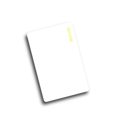 China Waterproof / Impermeable Size 13.56mhz ISO14443A CR80 F08 Inkjet HF RFID Standard Blank Card for sale