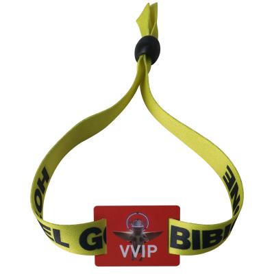 China ISO14443A Waterproof Fabric Wristband Festival RFID Wristband For Access Control for sale