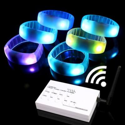 China Waterproof / RGB Music Event Access Control RFID Wristband Waterproof Flashing LED RFID Wristband for sale