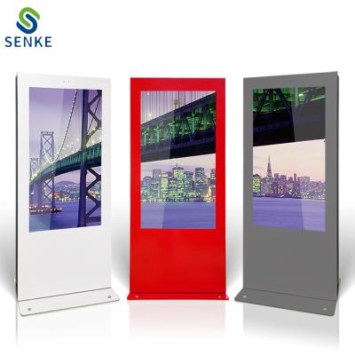 China Outdoor Wall Mounted Advertising Monitor Digital Signage Monitor Kiosk LCD High Brightness Touch Screen LCD Display for sale