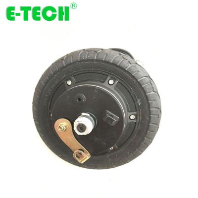 China Brushless Single Wheel DC Drum Brake 24V 250W Fast Speed ​​8 Inch Electric Hub Motor Wheel for sale