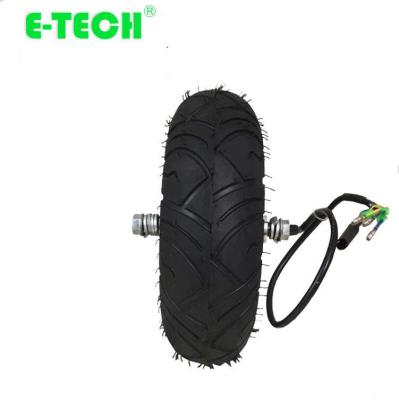 China Single wheel BLDC 24V 250W gearless axle dual 13 inch electric hub motor with tire for sale