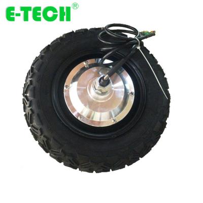 China Single wheel walking gear 10 inch geared 48V 400W electric wheel hub motor for sale