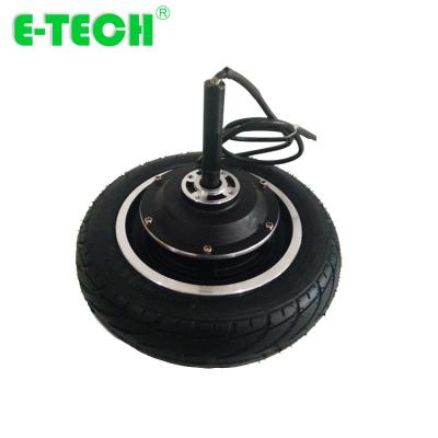 China Single Wheel 24v/36v/48v 10 Inch BLDC Geared Hub Motor For Motor Wheel With Tire for sale