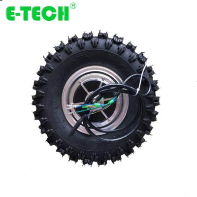 China Brushless DC Single Wheel Double Axle Geared Low Speed ​​High Torque 13 Inch Wheel Motor With Tire for sale