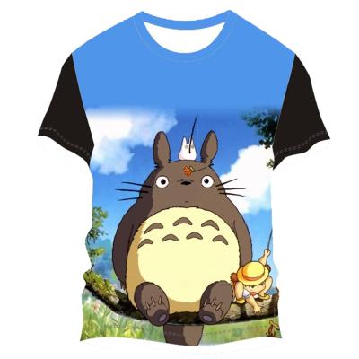 China Anti-Wrinkle My Neighbor Totoro Graphic Funny Short Sleeve Cotton Cartoon T-shirt Custom Printed Women for sale