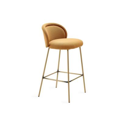 China Modern save place style bar stool metal legs morden antique velvet vintage metal kitchen counter bar stool gold leg for sale