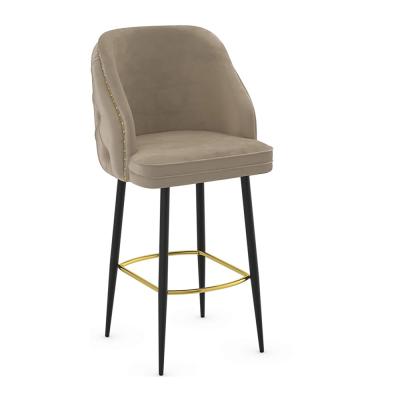 China Unique design back up high quality classic back height modern home kitchen bar stool place kitchen bar stool metal legs for sale