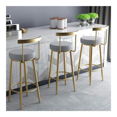 China Fashionabel Chrome Restaurant Counter Bar Stool Velvet Upholstered Bar Counter Umpire Chairs For Tour Seat for sale