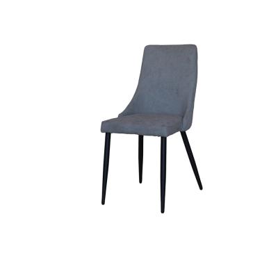 China Modern Dining Room Furniture High Quality Fabric Metal Leg Save Place Simple Design Dining Chair for sale