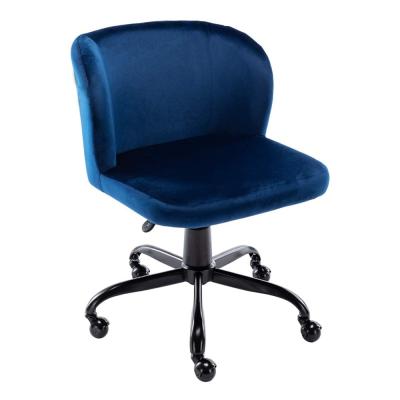 China Velvet Swivel Adjustable Office Study Chair Home Office Computer Chair Living Room Bedroom Chair Blue (Height) for sale