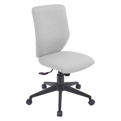 China Ergonomic Computer Task Office Chair (Height) Office Adjustable Armless Chair Without Mid Arm Fabric Back Swivel Chair for sale