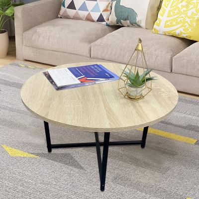 China Other Small Coffee Table Wood Top Tea Table For Living Room End Table With Metal Legs for sale