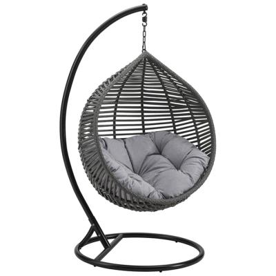 China Leisure Style Rattan Swing Egg Chair For Relaxing Indoor Garden Seat Basket Patio Swing Chair Patio for sale