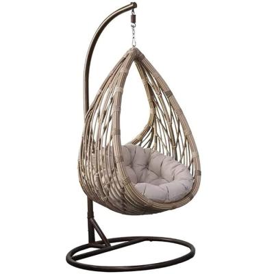 China Leisure Style Outdoor Hanging Egg Swing Chair Patio Swing Egg Chair Rattan Swing Chair for sale