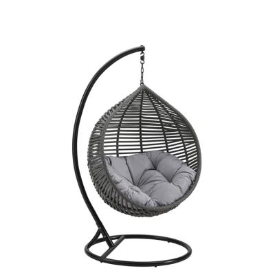 China Leisure Style Hanging Rattan Swing Chair Egg Swing Chair Rattan Patio Swing Chair Cushions for sale