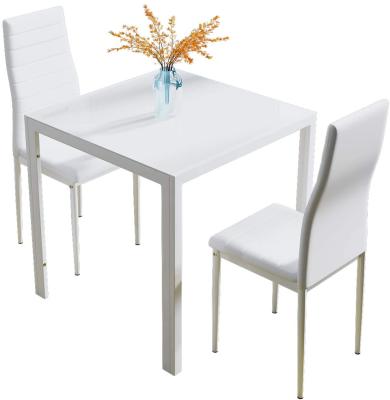 China Place dining table and back up chairs, small glass place kitchen table with high back chairs for sale