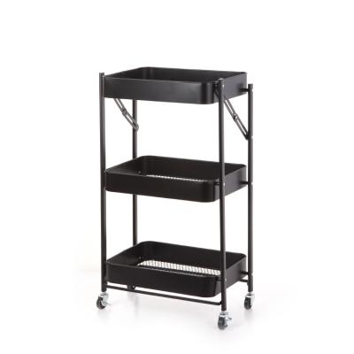 China Multi Function 3 Layer Family Storage Carts With Wheels for sale