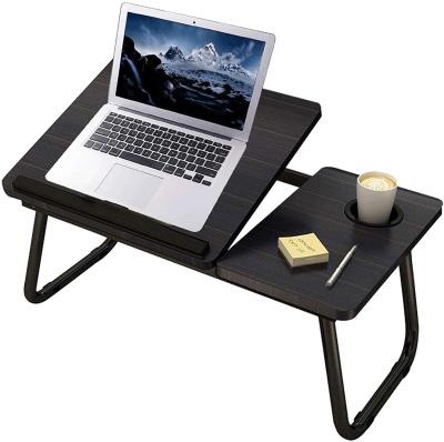 China Foldable Adjustable Laptop Table For Bed Portable Tray Multifunction Lap Bed Notebook Desk Notebook Table With Cup Holder for sale