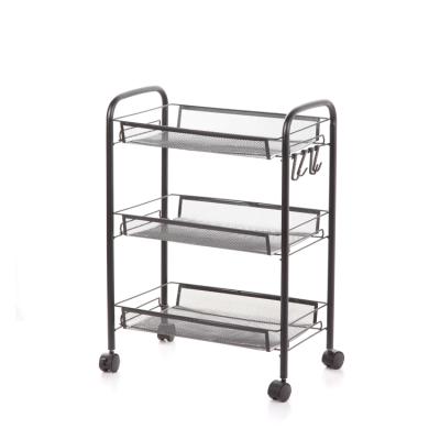 China 3 Tier Storage Trolley Organization Rack Space Saving Rack Bathroom Storage Shelf Bathroom Corner Storage Shelf Stored Service Rack for sale