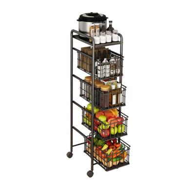 China Universal Stocked Storage Rack With Wheels Home Storage Rack Kitchen Storage Shelf Steel Rack For Sale for sale