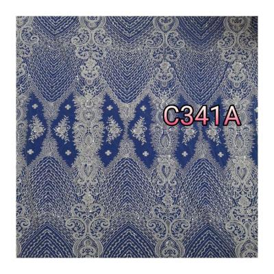 China Professional Viable Lace Manufacturer Luxury White Nigerian Embroidery Beaded Floral Bridal Lace Fabric For Women Party Wedding Dress for sale