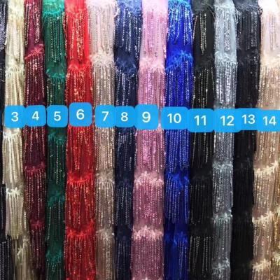 China Viable Hot Supplier Factory Direct Selling Elegant Bling Bling Sequin Tulle Embroidery Fabric Lace for Evening Dress or Party for sale