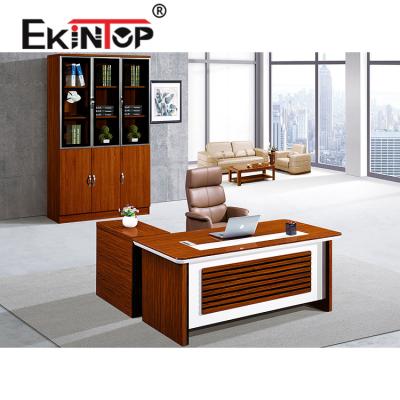 China Customized Ekintop Modern Furniture Standard Dimensions 2 Meters Executive Wooden Desk Set for sale