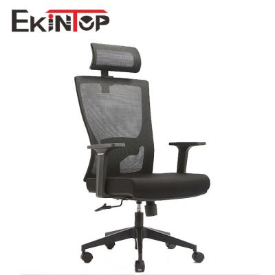 China Ekintop Adjustable Ergonomic Lumbar Support Office Chair Office Rotation Chair With Headrest for sale